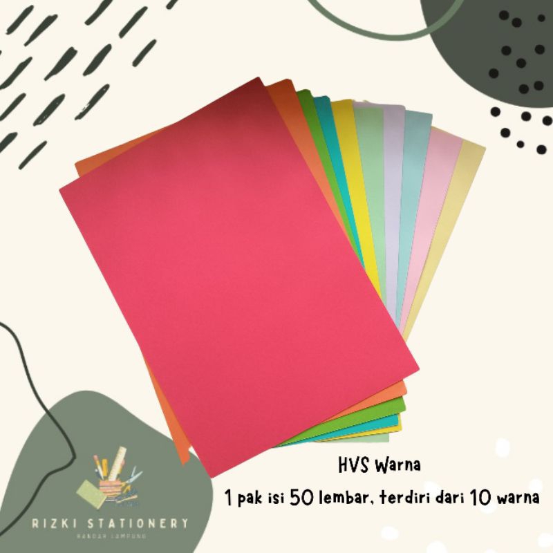 

(50 lembar) Kertas HVS Warna A4 80gsm SiDU 1 pak 10 warna