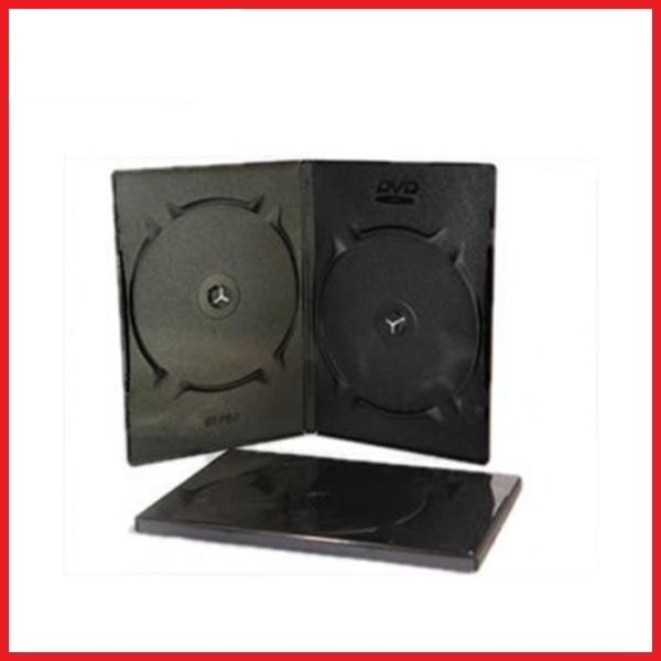 Casing DVD Double 9mm Tempat DVD Plastik Case Hitam Isi 2