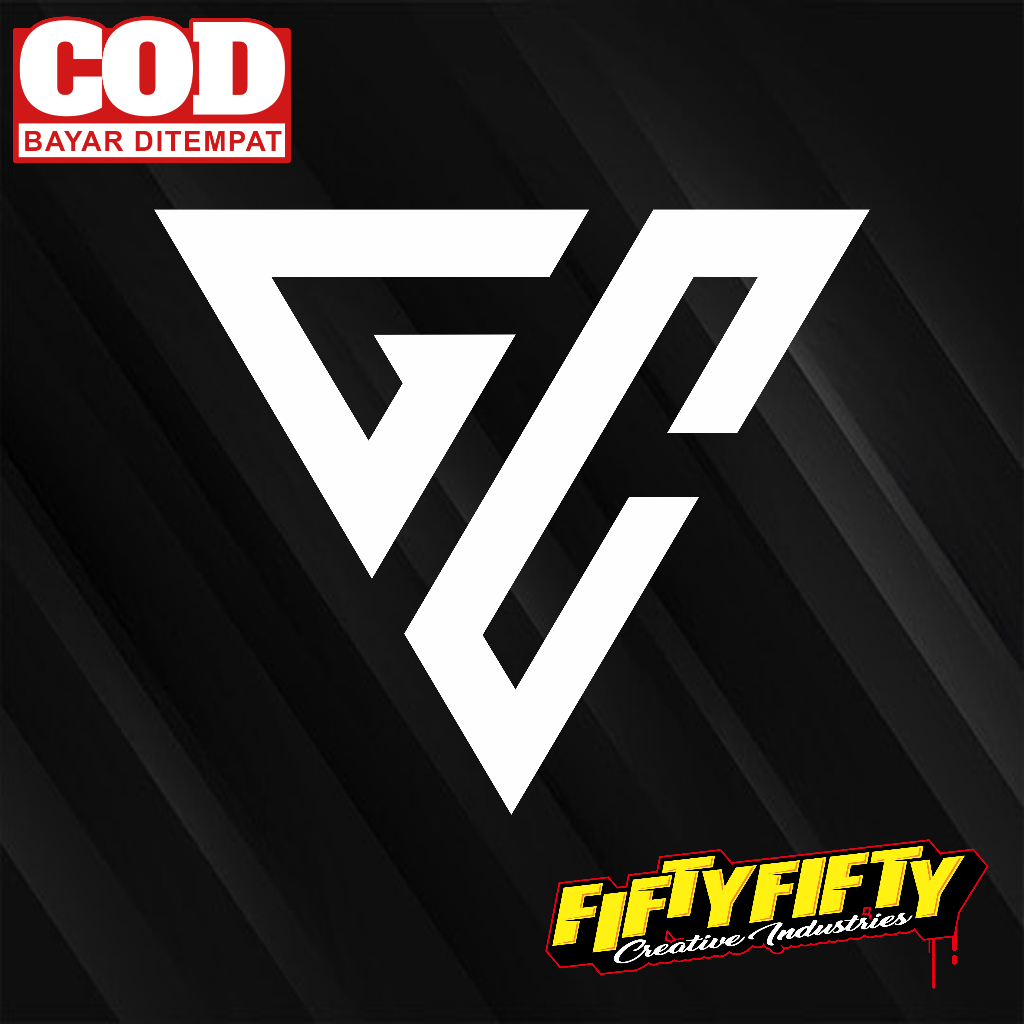 Stiker Cutting LOGO GC Stiker Viral Terbaru Stiker Motor Mobil Helm