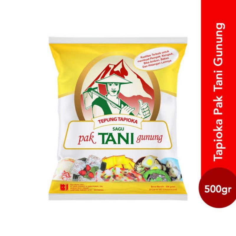 

TEPUNG TAPIOKA Cap Pak TANI GUNUNG 500 Gram (Kanji)
