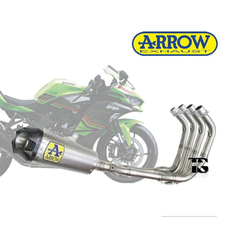 Knalpot Arrow ZX25R Arrow Work Competition Underbelly Full System Original Arrow