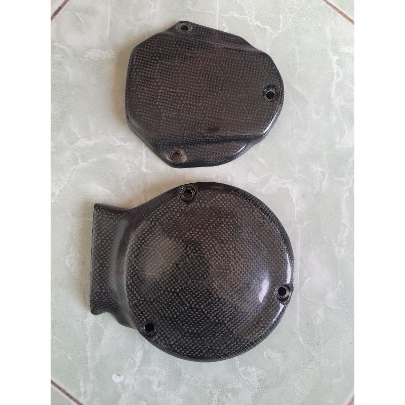 tutup bak mesin kanan kiri rx king new carbon kevlar