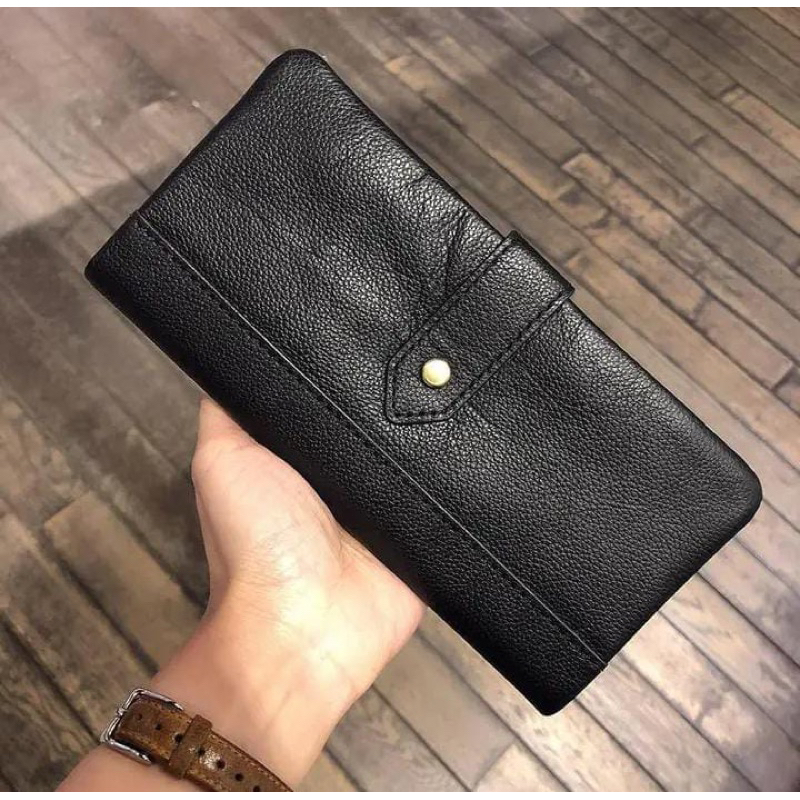 Fossil Lainie Clucth Leather Black