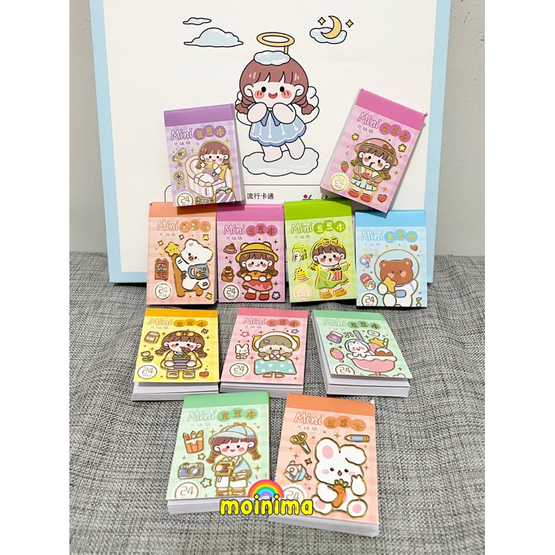 

Sticker Momo Korea Mini RANDOM kecil sticker note karakter lucu washi tape