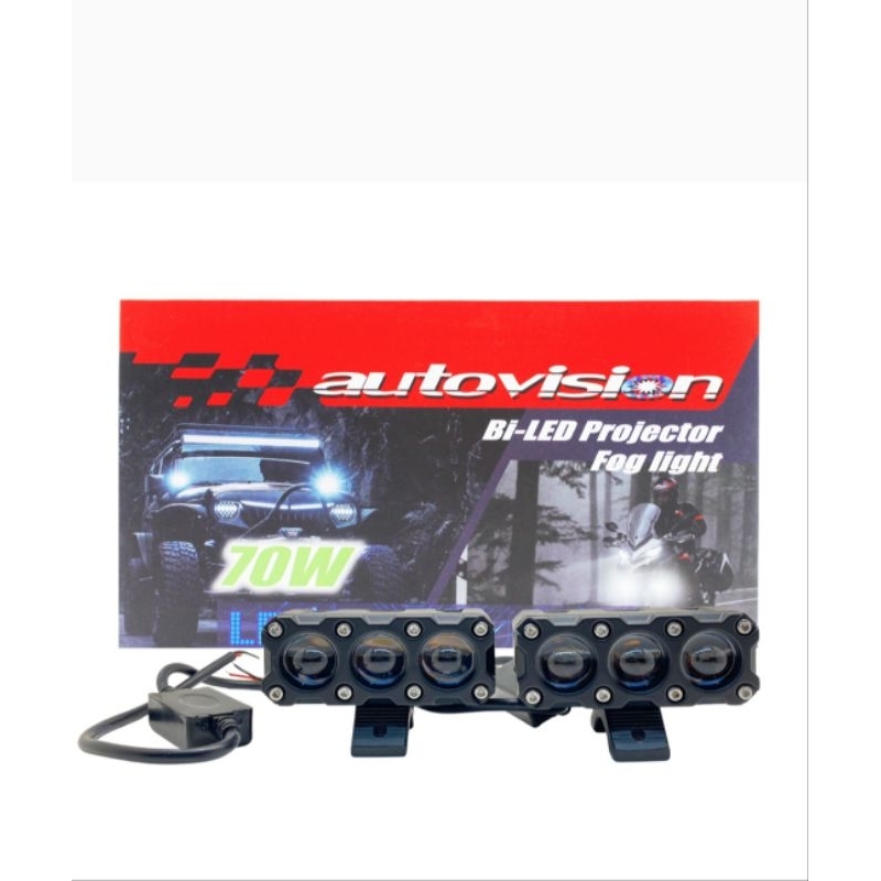 Autovision 3 mata BI - LED Putih Kuning