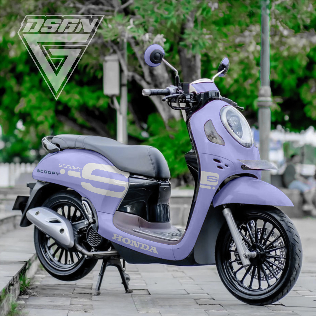 Decal scoopy full body Full Blok Decal stiker Scopy Dekal New Fi 2021 PRESTIGE lilac ungu muda free 