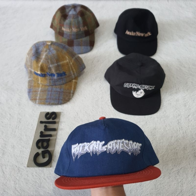 FUCKING AWESOME CHROME LOGO HAT - NAVY RED