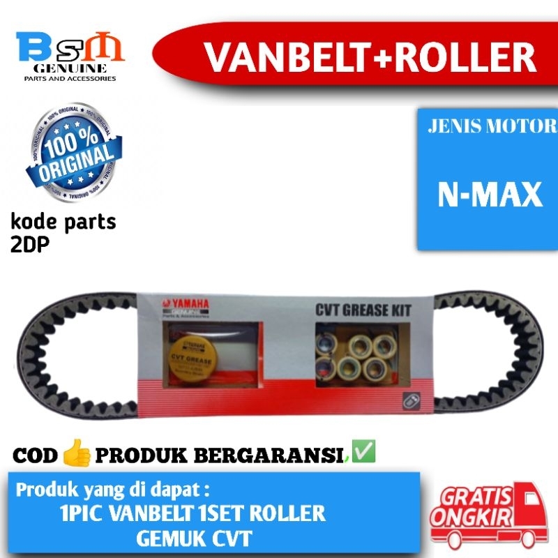 -BSM- Vanbelt Nmax Old Original Yamaha , Vbelt Nmax Original Yamaha , Roller Nmax Old Original Yamah