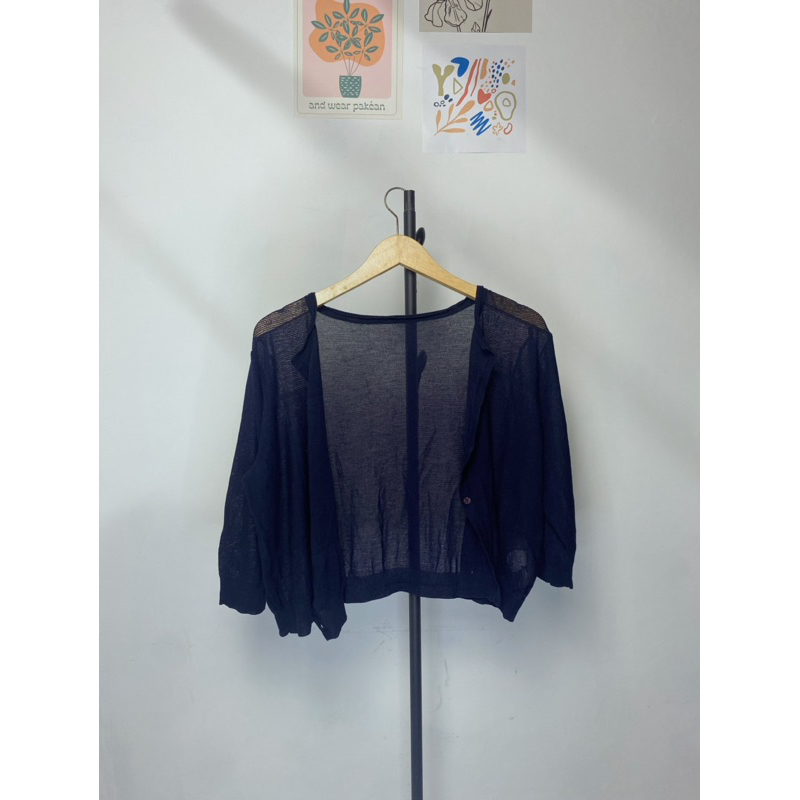 Cardigan Crop / Outer hitam