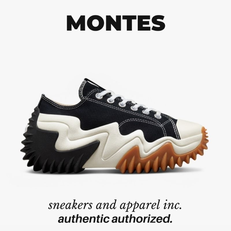 SEPATU CONVERSE RUN STAR MOTION LOW TOP BLACK WHITE GUM