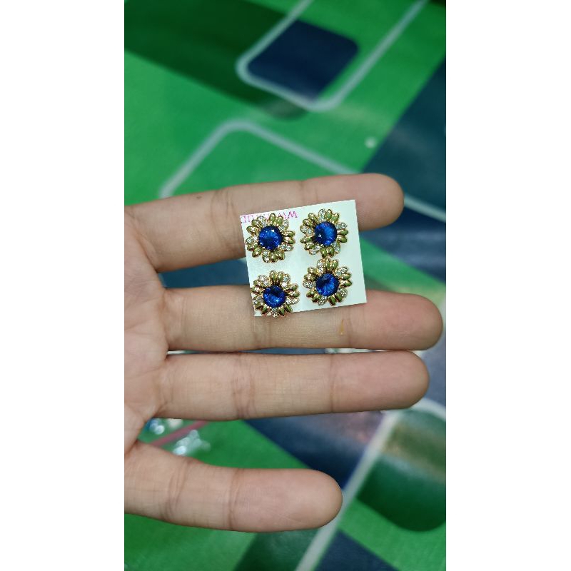 anting tusuk permata biru xp