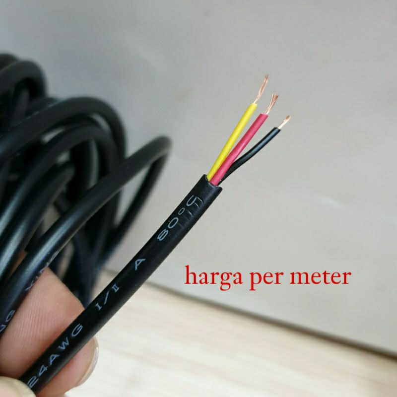 Kabel isi 3 (meteran) Kabel AWG 24 3 Jalur