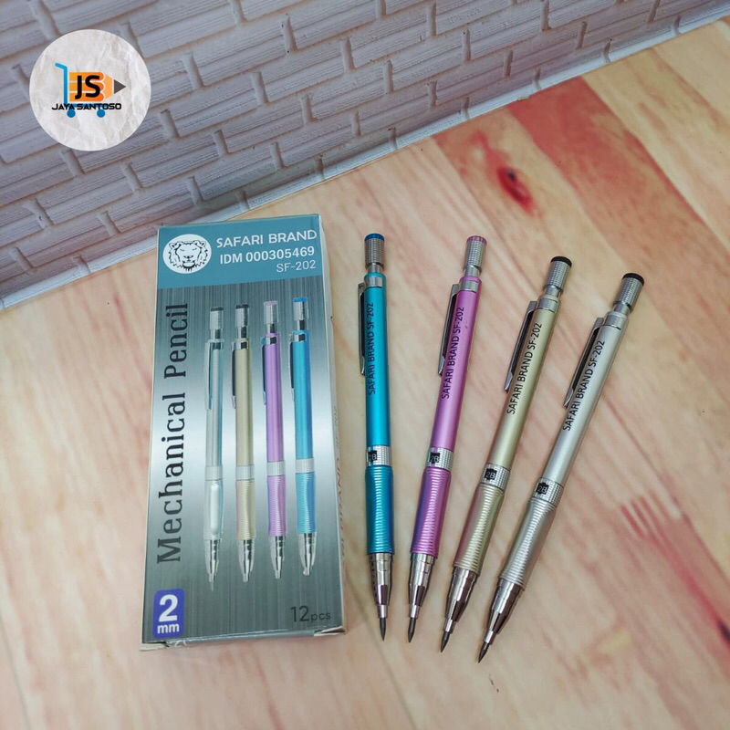 

(1Biji) Pensil Mekanik 2B 2.0mm Safari SF-202 / Mechanical Pencil 2B 2.0mm Safari SF-202
