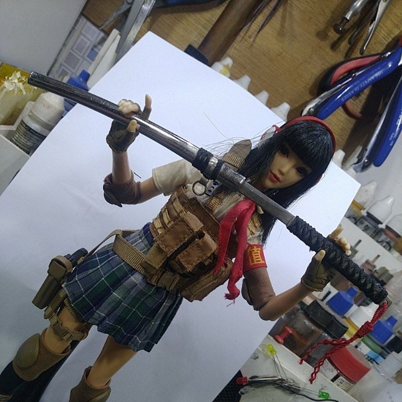 mainan miniatur pedang katana samurai diecast besi rare Onesixth 1:6 1/6 KITBASH tbleague superduck 