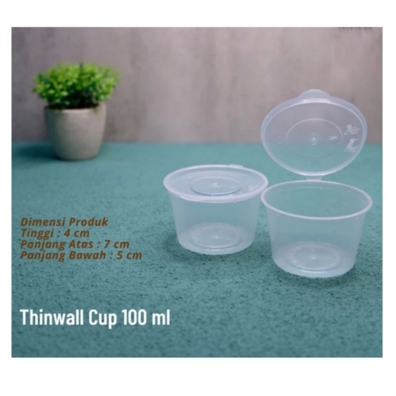 Thinwall Cup Saos DM 100ml isi 50pcs  / Dm Cup Sauce 100 ml