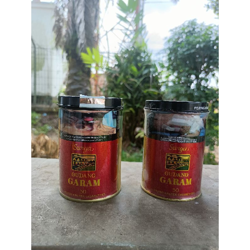tempat bekas surya kaleng (gudang garam) isi 50