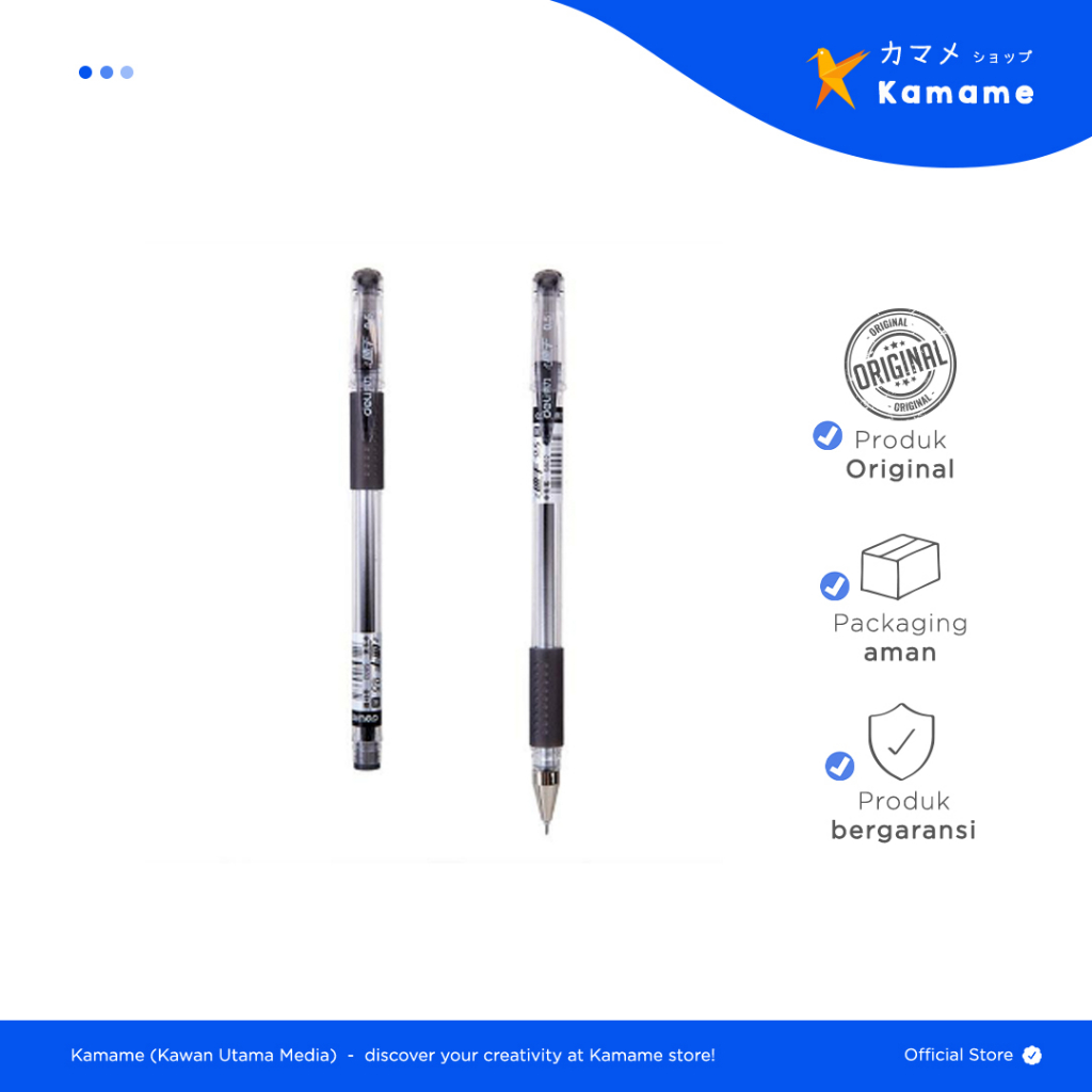 

Deli Gel Pen - Pulpen Gel Warna Hitam 0.5mm S802 - Kamame