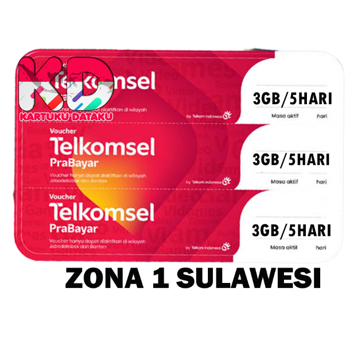 VOUCHER TELKOMSEL 3GB /5HARI