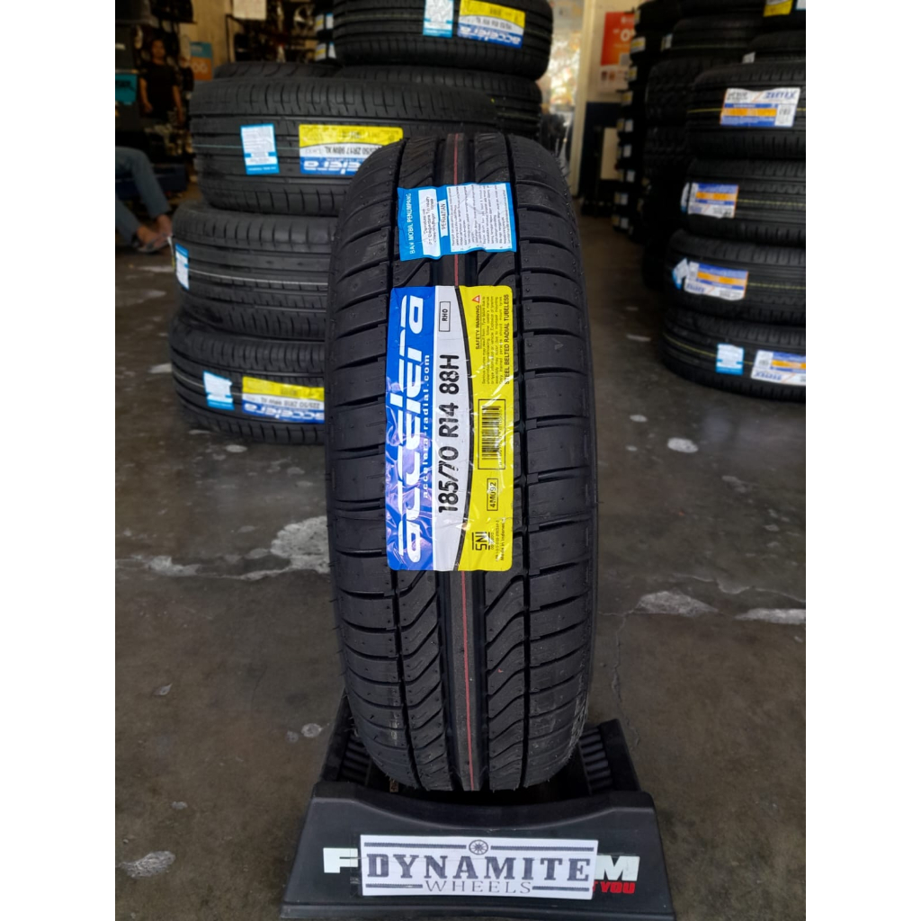 BAN MOBIL MEREK ACCELERA RHO 185 70 R14 TUBLES OEM AVANZA XENIA RING 14 185/70 RADIAL