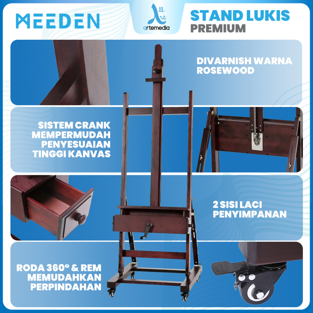 

Meeden Movable Easel H-Frame Deluxe Adjusting Heavy Duty Stand Lukis