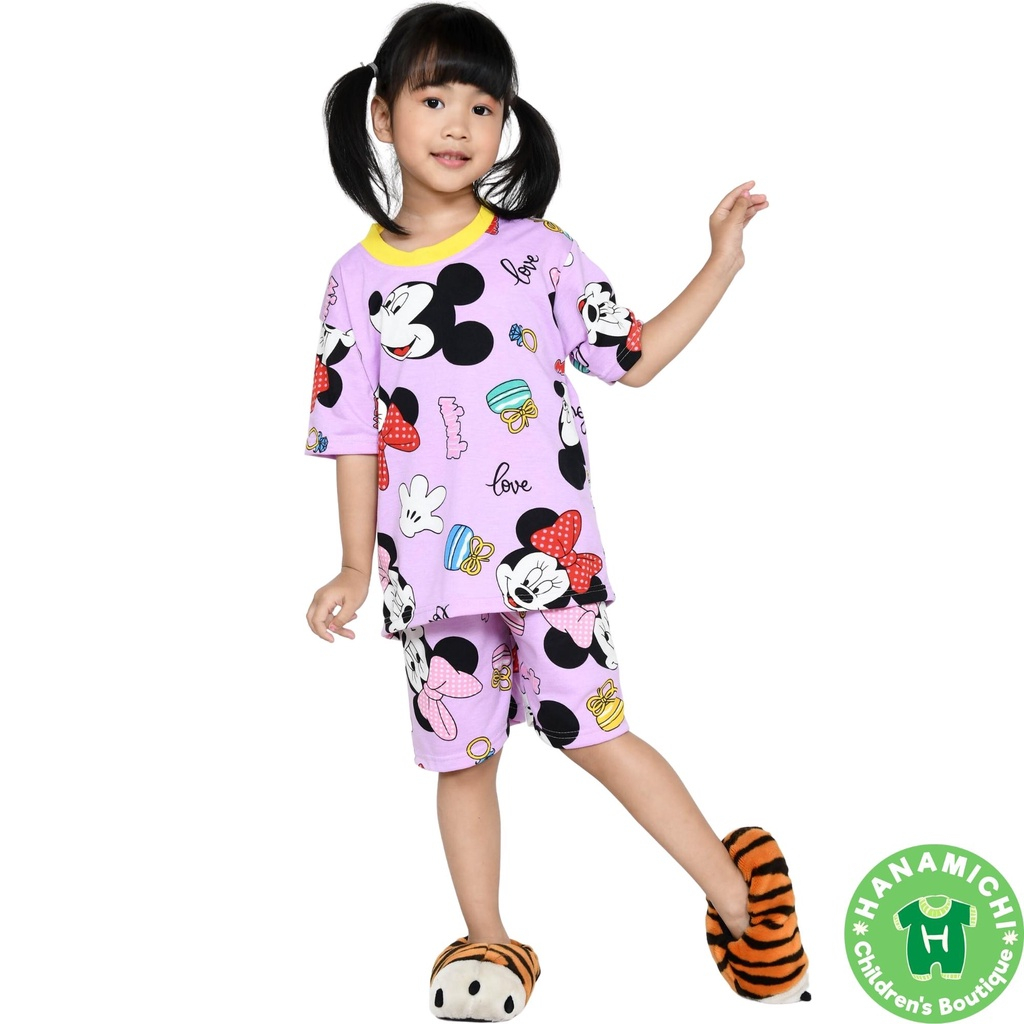 RENA.ST Setelan Piyama Anak Perempuan Lengan Pendek
