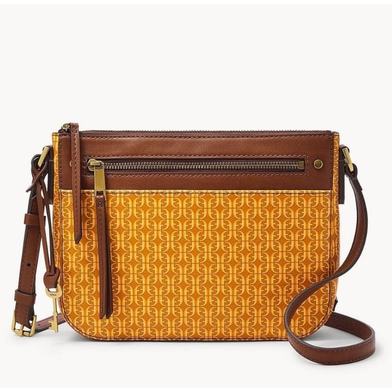 FOSSIL farrah crossbody bag mustard