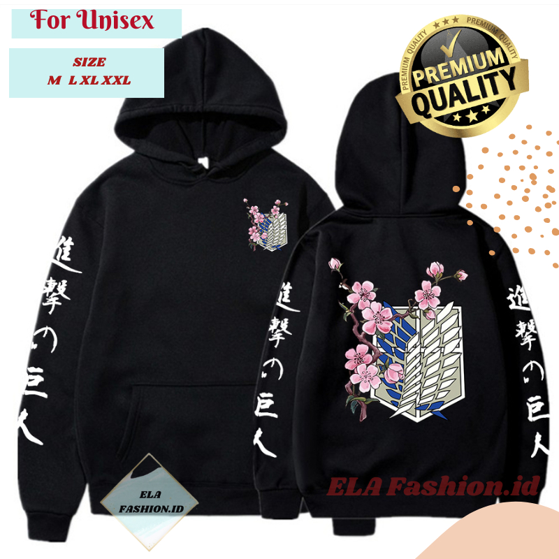 Jaket Logo AOT Anime Attack On Titan - Hodie unisex aot