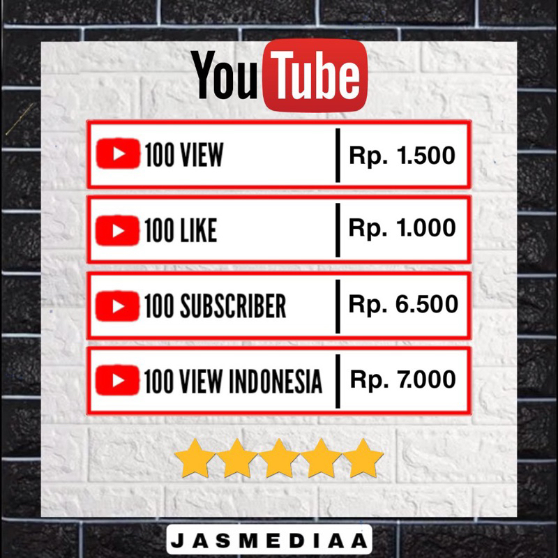 SUBSCRIBER YOUTUBE LIKE YOUTUBE VIEW YOUTUBE REAL AMAN MONETISASI BERGARANSI TERMURAH | JASMEDIA - V