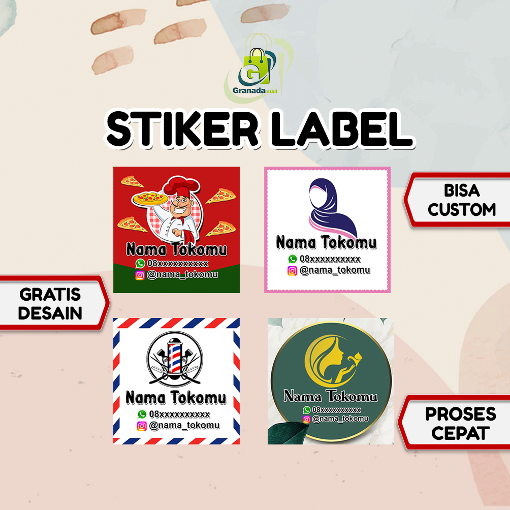 

Stiker Label Makanan Label Nama Custom 1 Hari Jadi Uk 32x48 cm