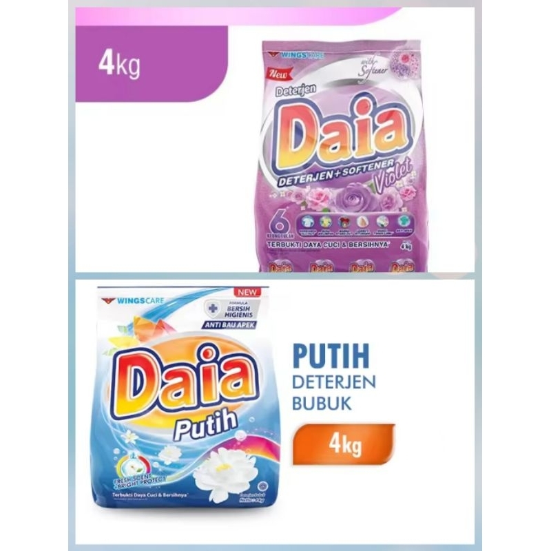 DAIA Deterjen Bubuk Bag 4KG super jumbo