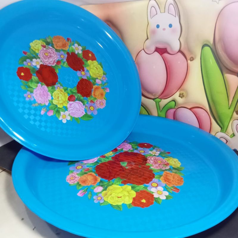 NAMPAN BULAT MOTIF BUNGA NAGATA