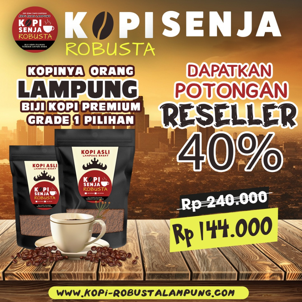 

Reseller Kopi Premium Grade 1 Kopi Seja Robusta Lampung Ukuran 1 KG