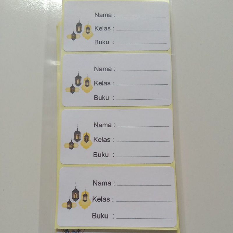 

Stiker buku viral varian gambar label nama buku ukuran 103