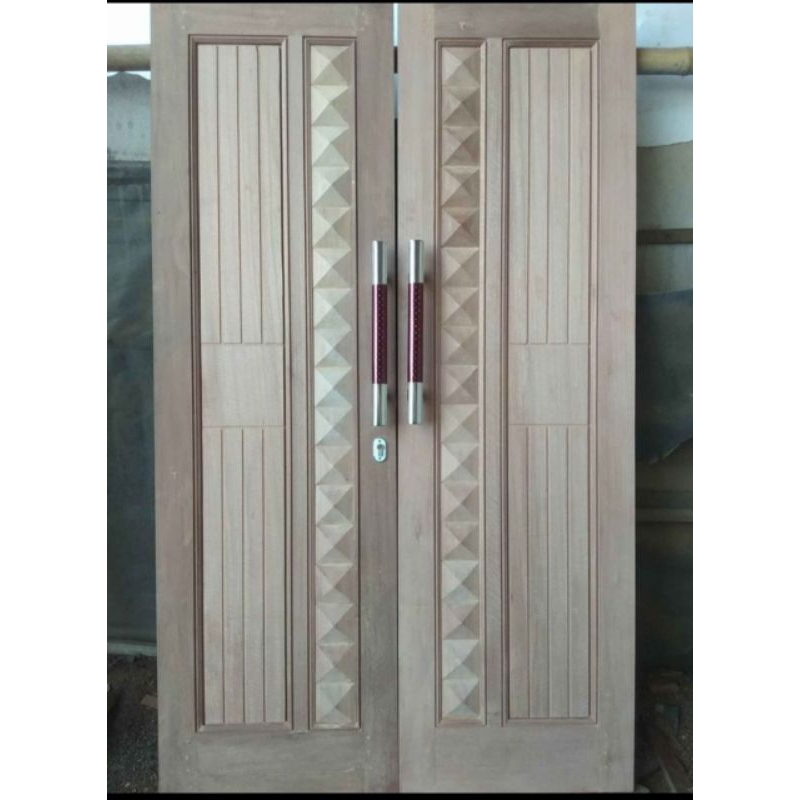 Pintu kupu tarung dan kusen mahoni (120x210)
