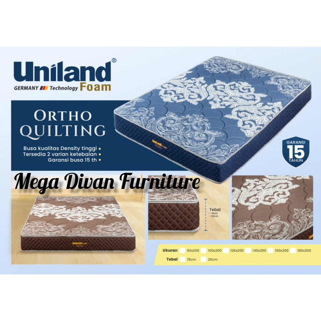 Kasur Busa Uniland Foam Ortho Quilting Busa Rebounded Tebal 15 cm