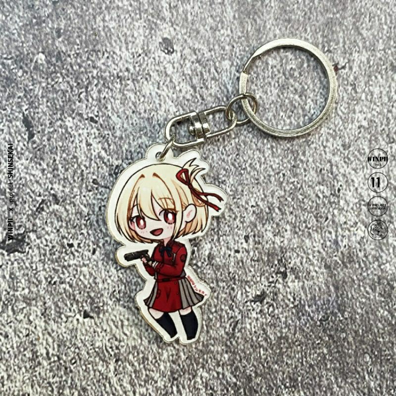 Gantungan Kunci / Keychain Akrilik Chisato Nishikigi Anime  Lycoris Recoil