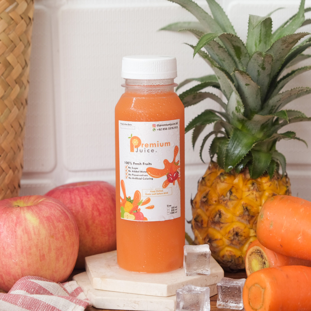 

Pure Carrot Mix Fruits Series - Cold Pressed Juice - Murni 100%