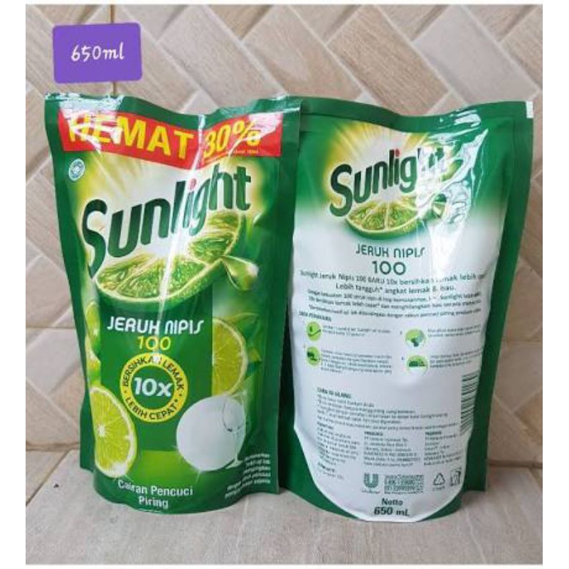 Sabun pencuci piring sunlight jeruk nipis kemasan refill