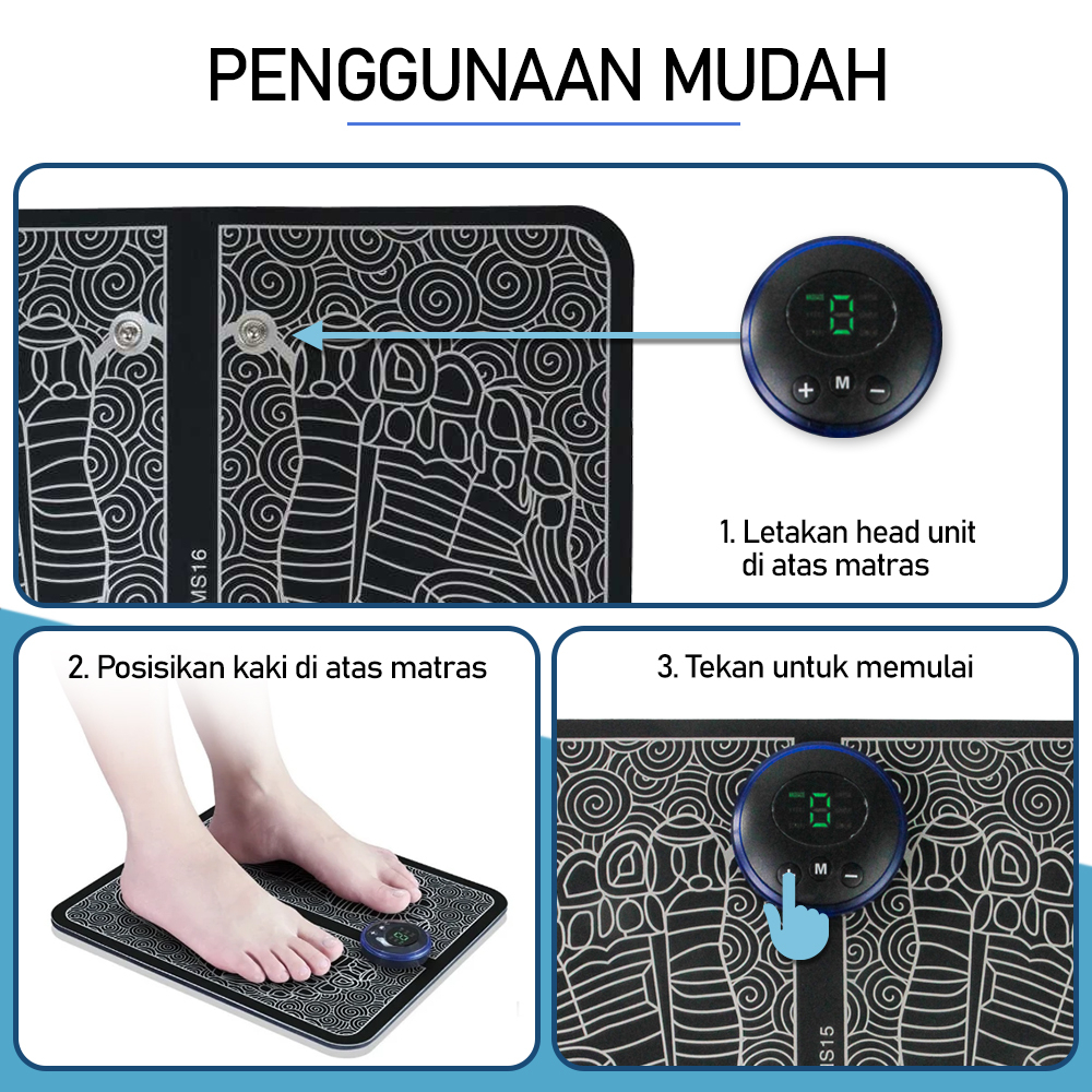 Japalife Alat Pijat Kaki EMS Pad Mat Original / EMS Foot Massager TERMURAH