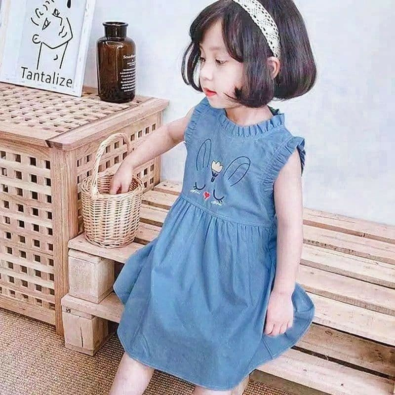 DRESS JEANS BUNNY KOREAN STYLE/DRESS JEANS ANAK PEREMPUAN