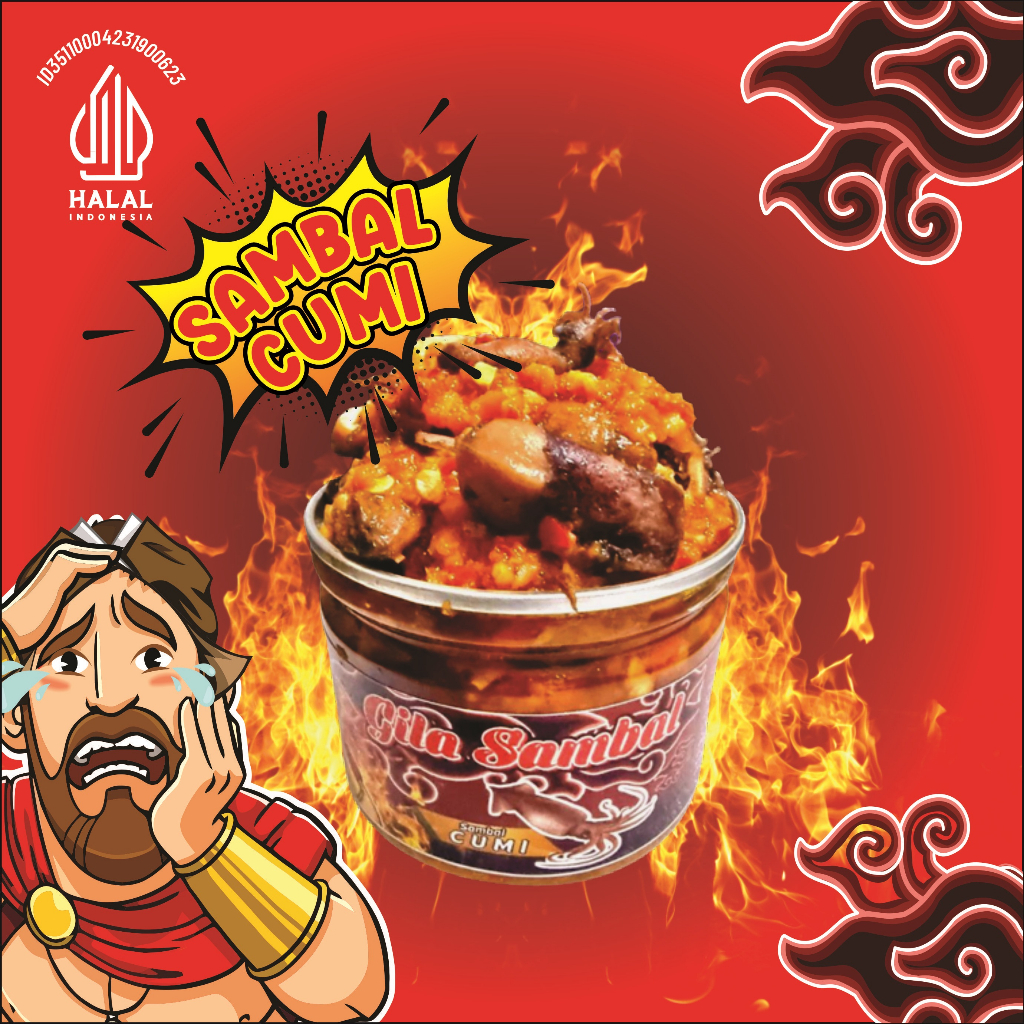 

Sambal Olahan Gila Pedas Cumi Spicy / Sambel Makanan Homemade Kemasan Tradisional (HOT, Guriih , Lezat dan Enak)