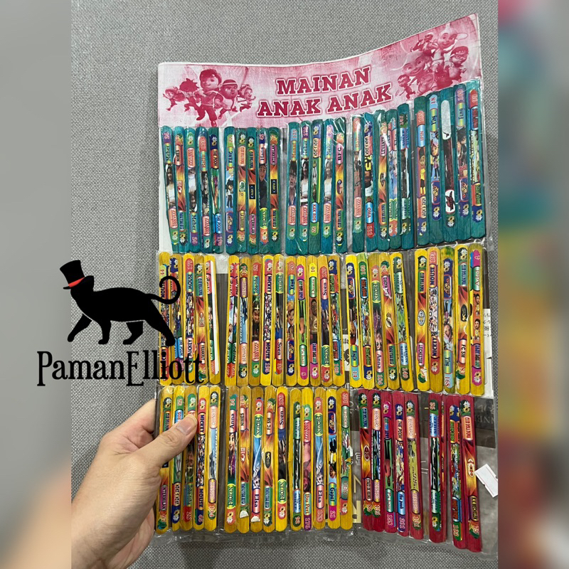 mainan anak stik es krim sablon isi 40