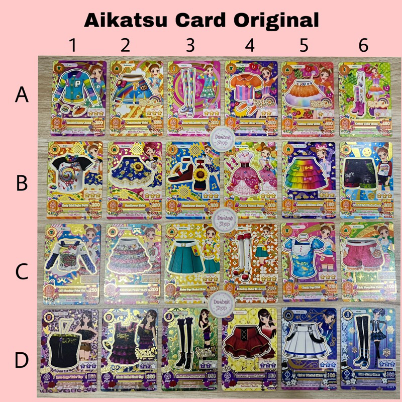 Kartu Aikatsu Card Original Tops Bottoms Shoes Spicy Ageha ichigo