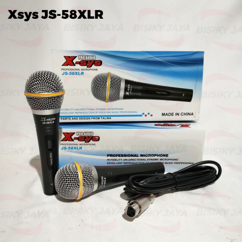 Microphone Kabel Xsys JS58XLR Original Mic kabel xsys JS-58XLR Microphone murah xsys JS 58 XLR Origi