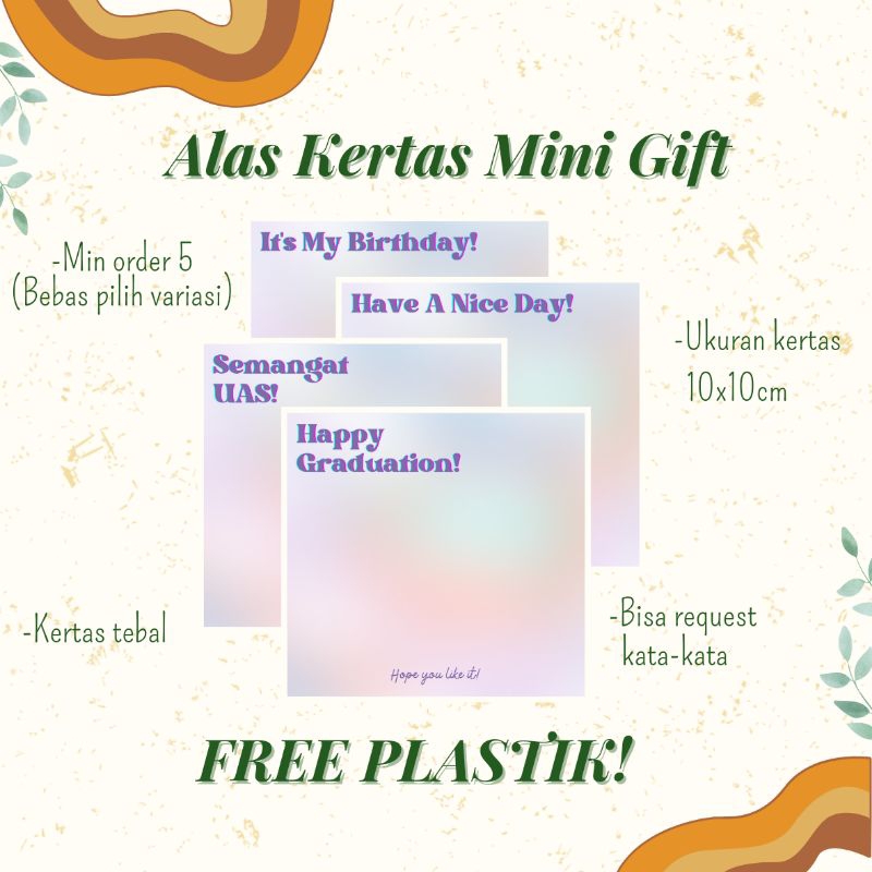 

Alas Kertas Mini Gift|Edisi 1