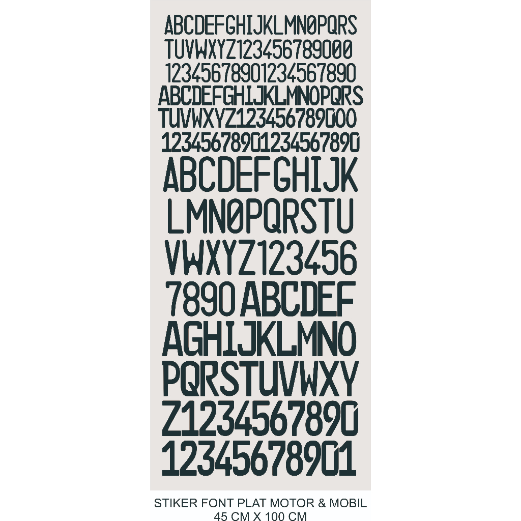 Stiker Plat Nomor Mobil & Motor