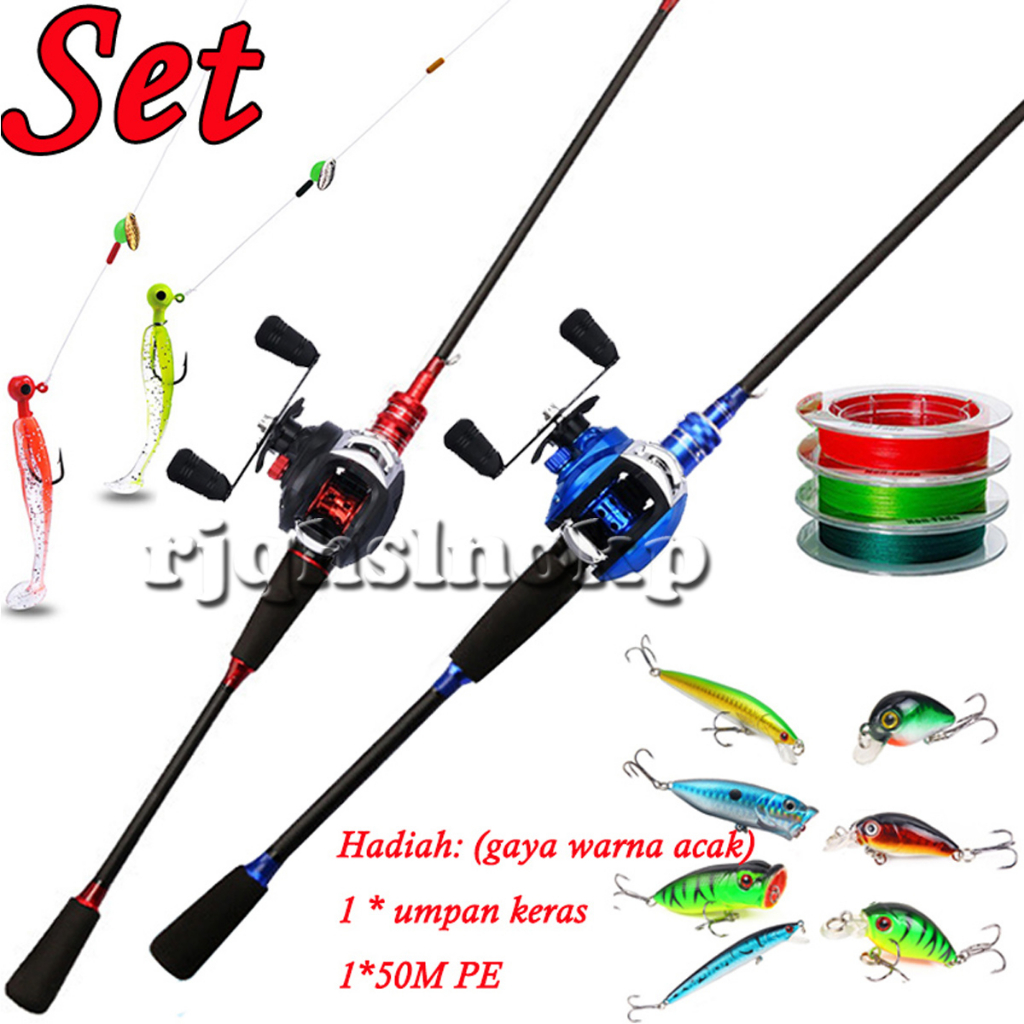 HAIYI FISHING Reel Bc Baitcasting Reel Pancing Gulungan Pancing Ultralight Joran Pancing 1.65m/1.8m2