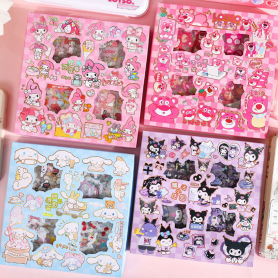 

Stiker Karakter SANRIO Isi 100 LEMBAR / Stiker Anak Karakter Kartun Sanrio 100 in 1 / Sanrio Sticker 100in1 / Sticker Kuromi Hello Kitty Pompurin My Melody Cinnamorol Lotso