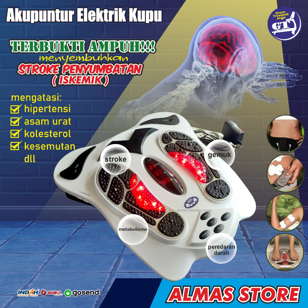 Alat Pijat Kaki Akupuntur Setrum Elektrik Terapi Kesehatan Stroke Ringan Refleksi Tubuh Mesin Pijit 