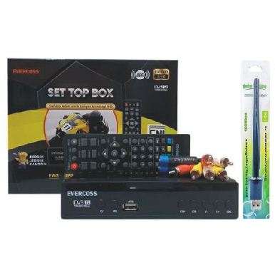 STB TV Digital bisa Youtube | STB Evercross Max dan USB Wifi Dongle